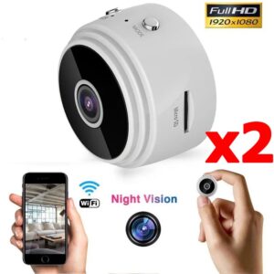 2pcs Mini Micro Camera Monitoramento Espia Segurança 1080p