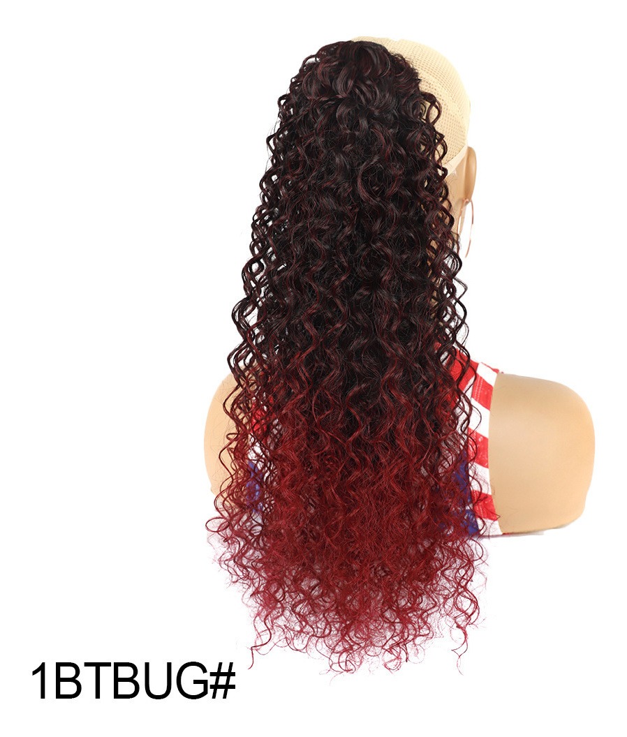 60cm Peruca De Peruca Afro Cacheada Peruca Fibra Crespa Cabe
