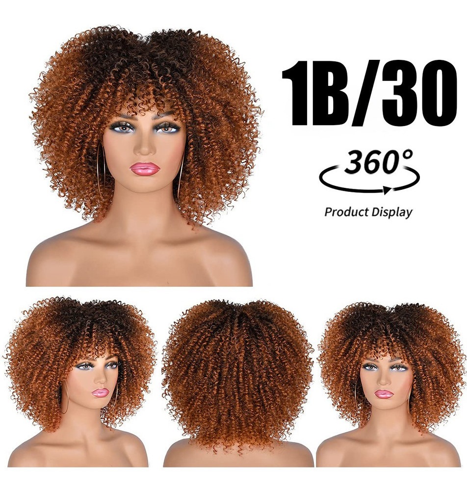 Peruca Peruca Afro Cacheada Para Uso Diario - Imagem 17