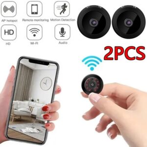 Mini Câmera Wifi Hd 1080p Câmera Espía De Niñera Oculta 2pcs