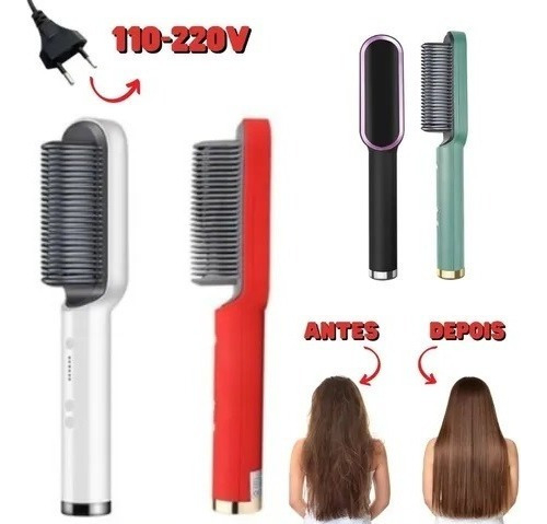 Escova Alisadora 5 Em 1 Sleek Gold Basiqe - Bivolt - Imagem 2