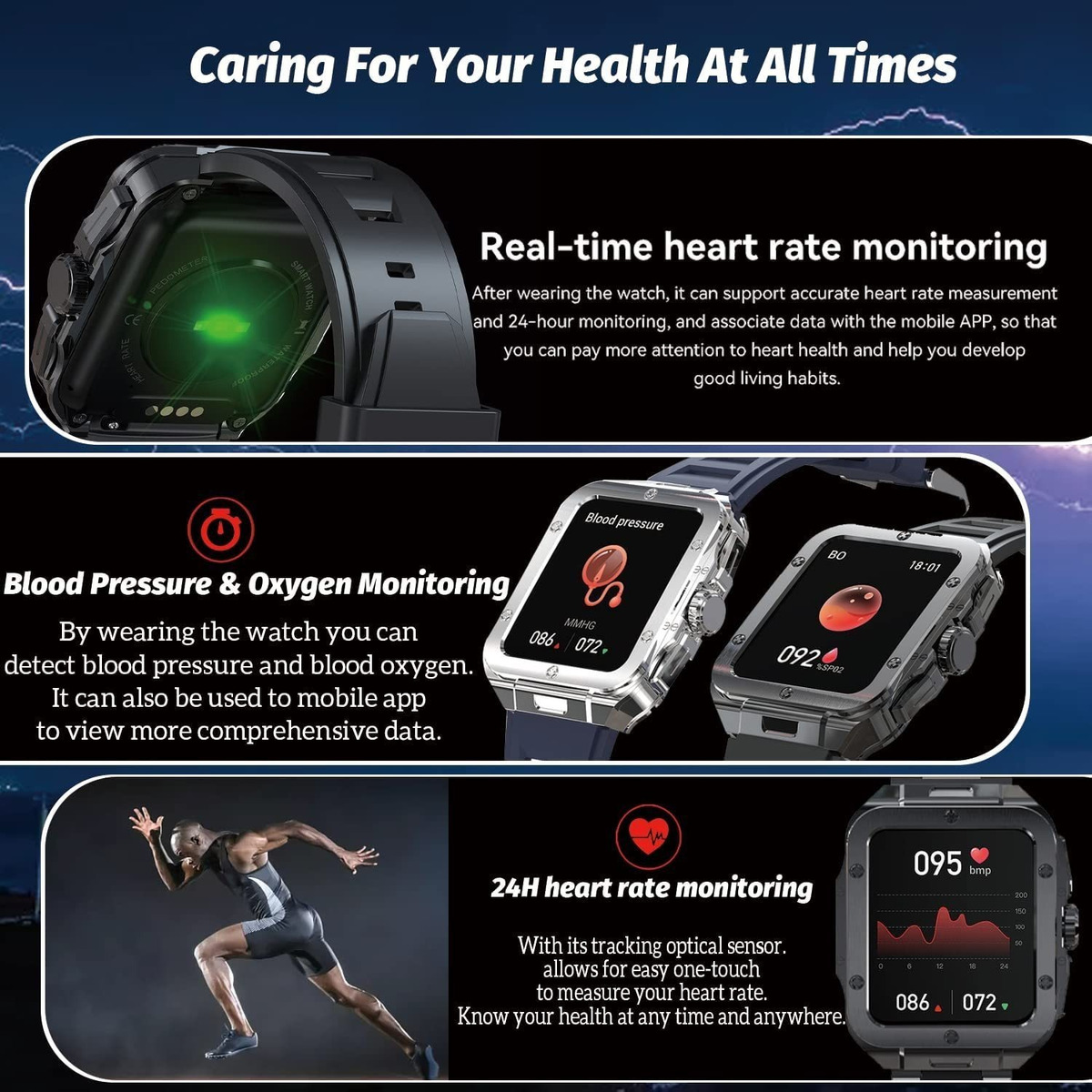 Smartwatch Para Homens Bluetooth Calling (receber/discar) - Imagem 5