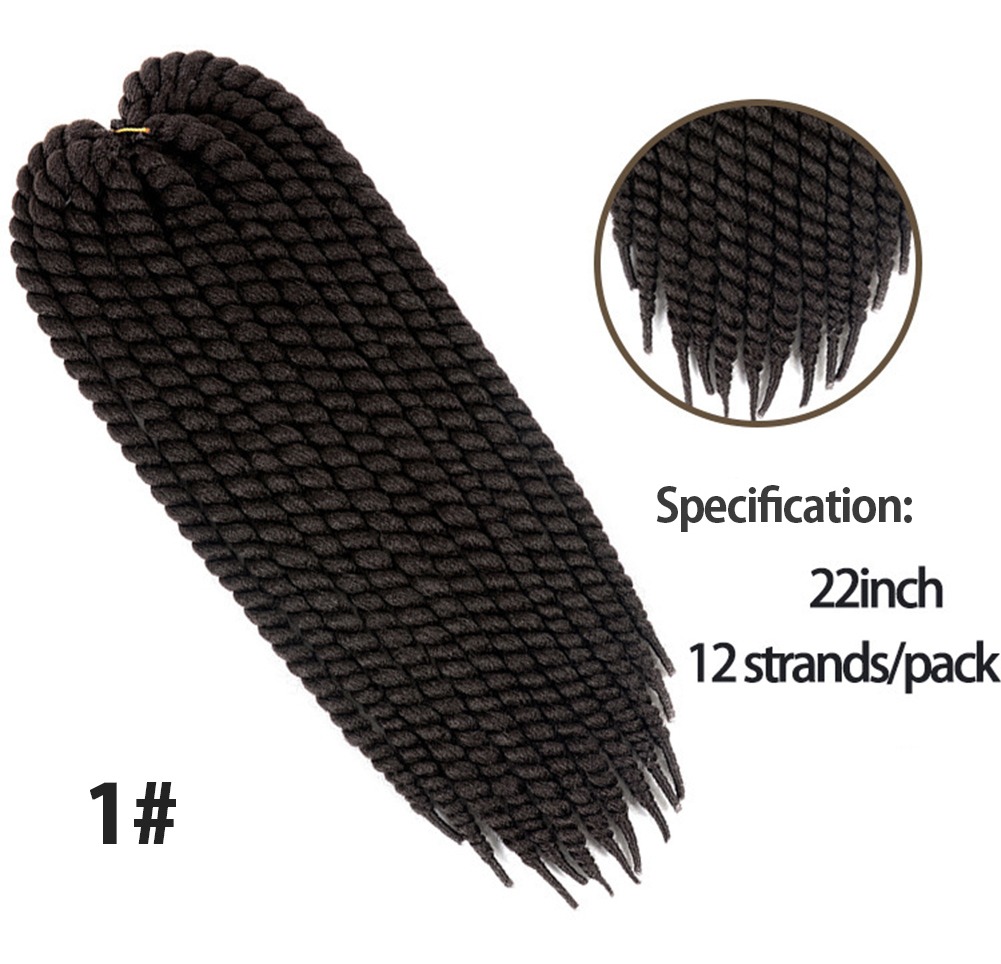 22 Polegadas Primavera Twist Dreadlock Peruca Africano Peruc - Imagem 6