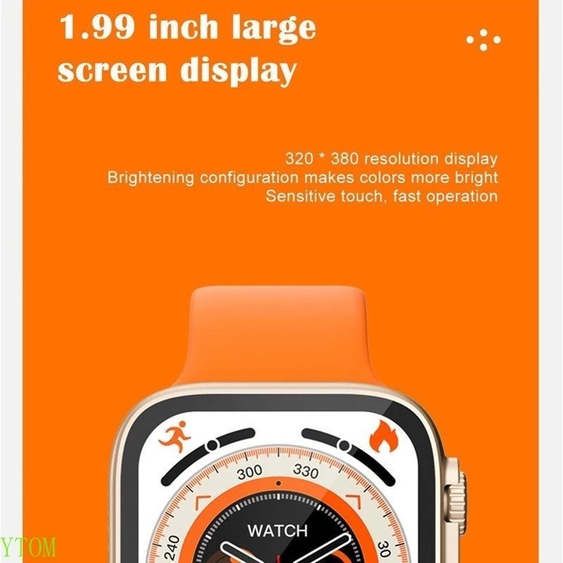 2 Peças De Relógio Kd99 Ultra Smart Série 8 Smartwatch Bt Ca - Imagem 3