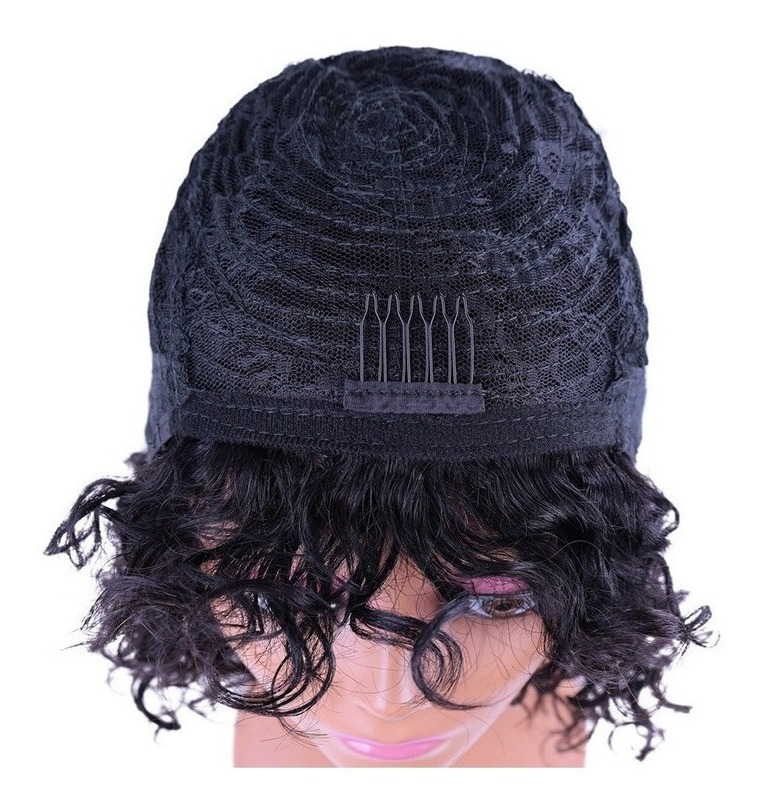 Peruca De Cabelo Humano Natural Com Onda De Água De 35cm - Imagem 6