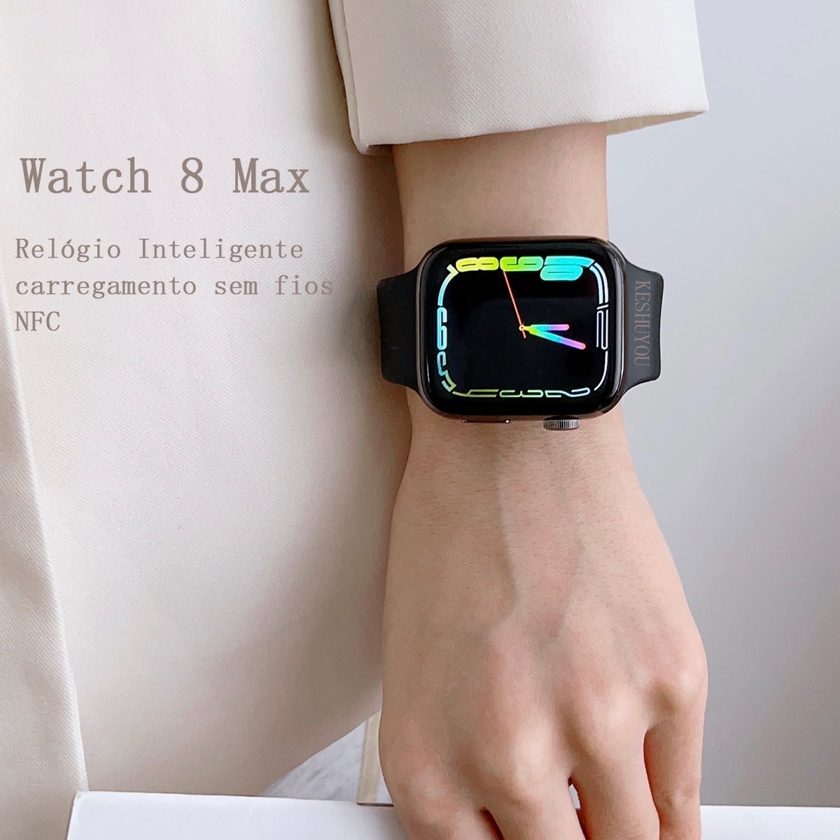 Assista 8 Max 1.85 Smartwatch Bluetooth Call Nfc Blue - Imagem 5