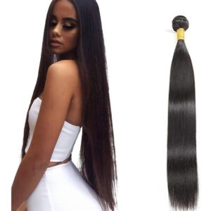 Aplique Cabelo Liso Com Humano Natural Brasileiro 50cm 100g