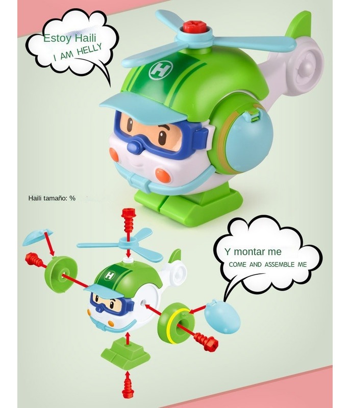 Conjunto De Carro De Brinquedo Robocars Poli Conjunto De 6 P - Imagem 6