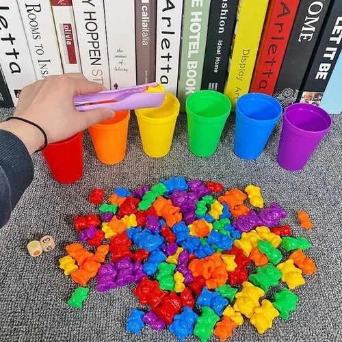 Jogo De Correspondência Montessori Com Copos Empilhados - Imagem 5