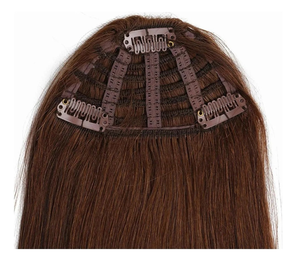 Aplique Tic Tac Franja 100% Cabelo Humano Virgem Liso 2unds - Imagem 18
