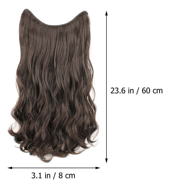 Conjunto De 3 Tiaras E Perucas Fluffy Em Forma De U Wave - Imagem 5