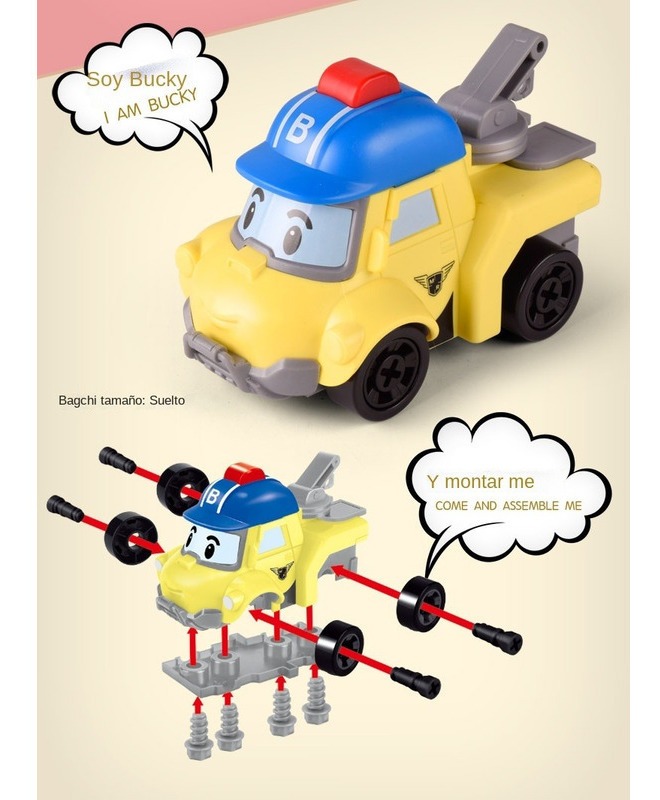 Conjunto De Carro De Brinquedo Robocars Poli Conjunto De 6 P - Imagem 8