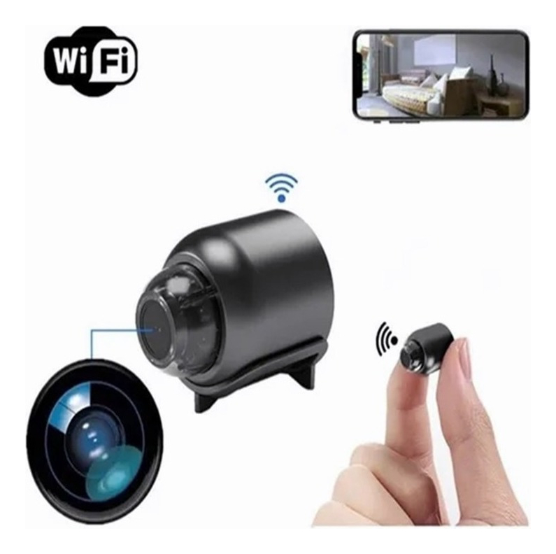 Mini Câmera Wi-fi Sem Fio 1080p Vigilância Noturna Segura