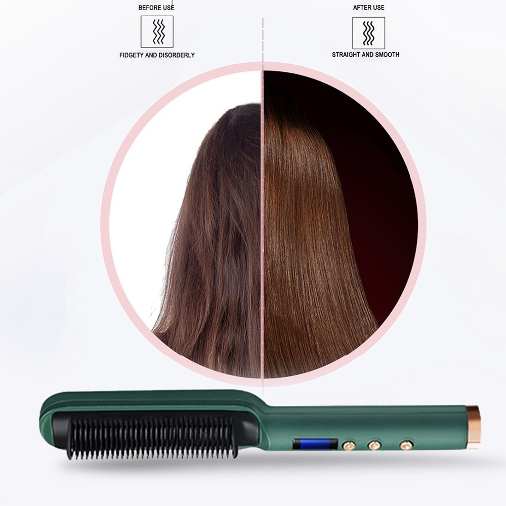 New Hair Straightener Comb Escova De Cabelo Cerâmica De Turm - Imagem 10