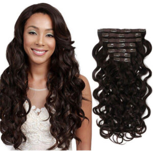 Cabelo Humano Peruca Aplique Tic Tac 55 Cm - Marrom Chocolat