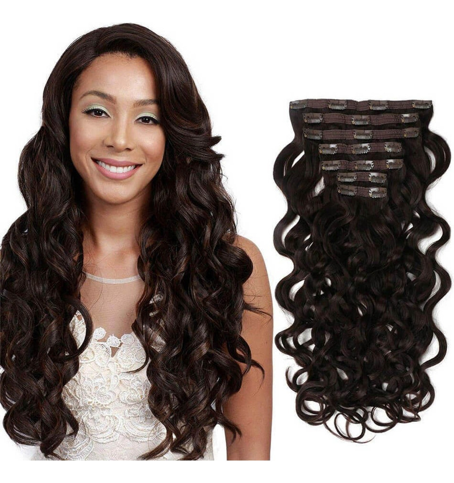 Cabelo Humano Peruca Aplique Tic Tac 55 Cm - Marrom Chocolat