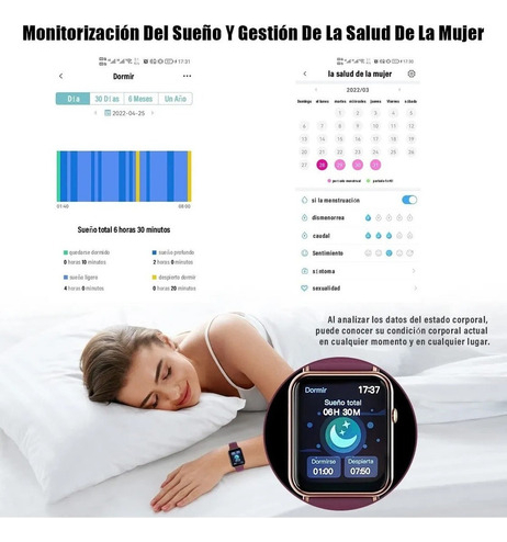 Pulseira Hd Smartwatch Body Temperature De 1,7 Polegadas - Imagem 6