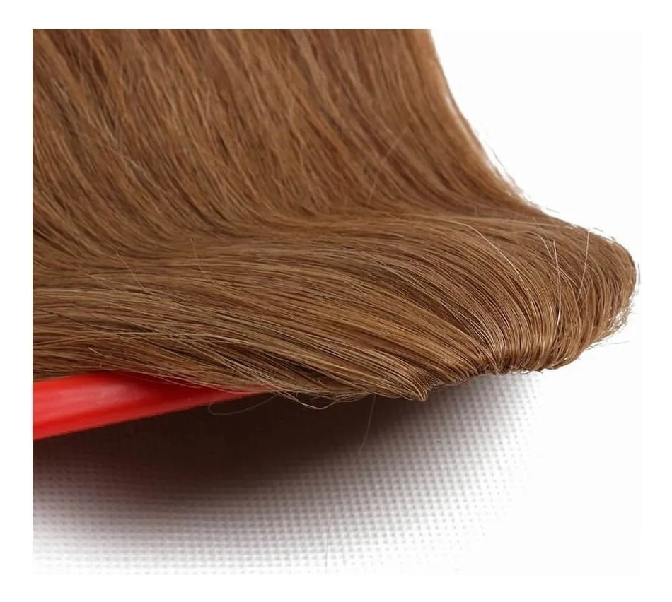 Aplique Tic Tac Franja 100% Cabelo Humano Virgem Liso 2unds - Imagem 34