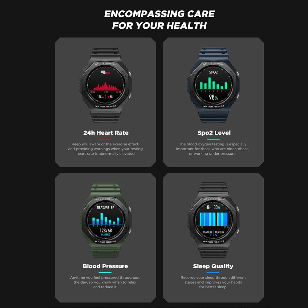 Smartwatch Bluetooth À Prova D'água Zeblaze Ares 2 - Imagem 28