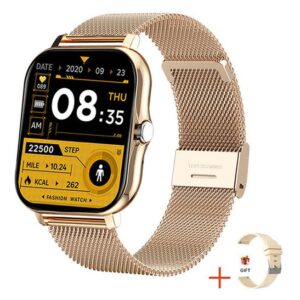 Smartwatch Tela1.69  Resistente À Água Ip67 Dourado