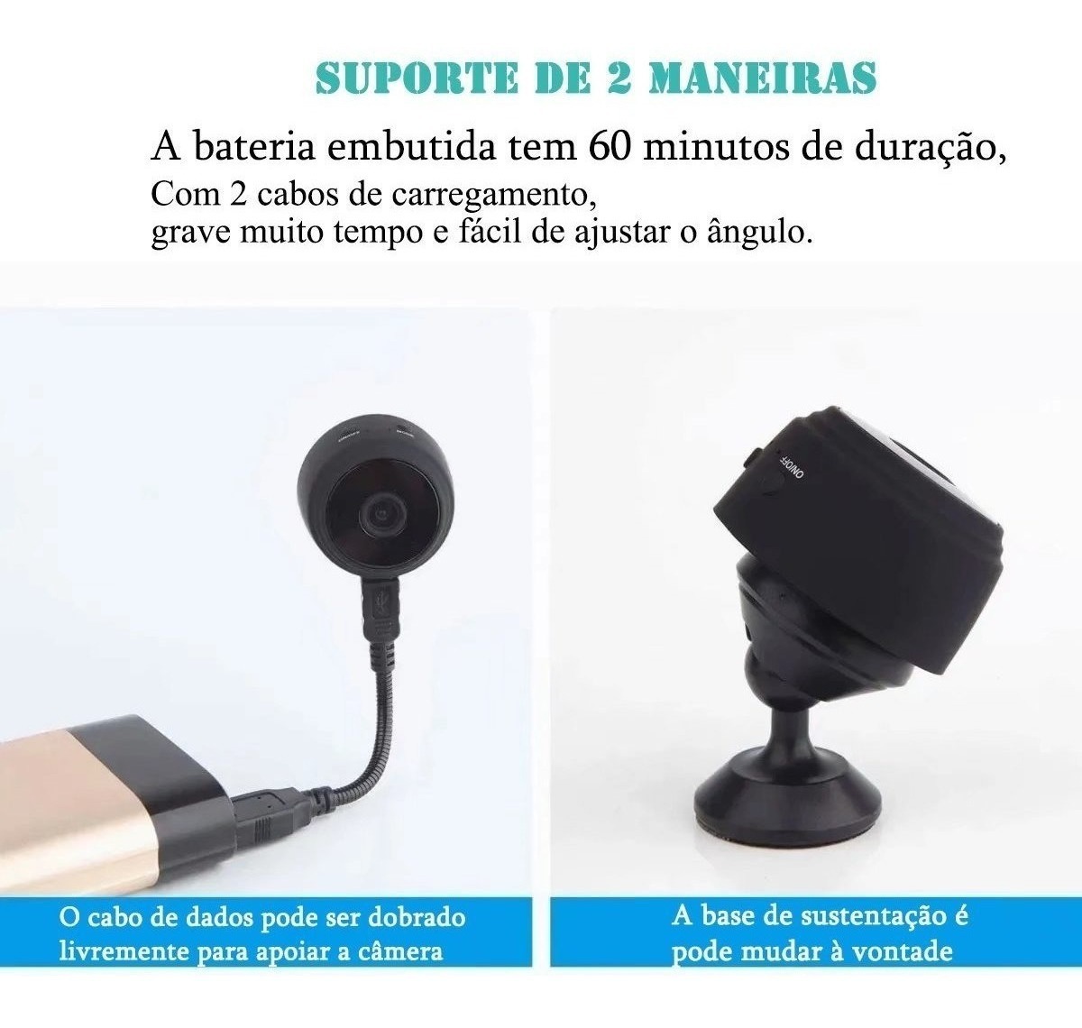 2pcs Mini Câmera Escondida Do Espião Infravermelho Wifi - Imagem 4