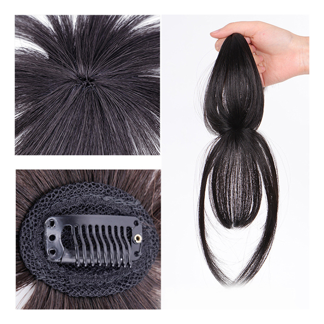 Peça De Peruca, Peça De Cabelo Feminina, Invisível Com Franj - Imagem 4