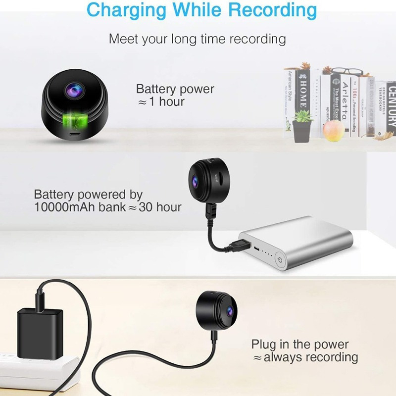Mini Micro Espia Segurança Camera A9 Wireless Monitoramento - Imagem 9