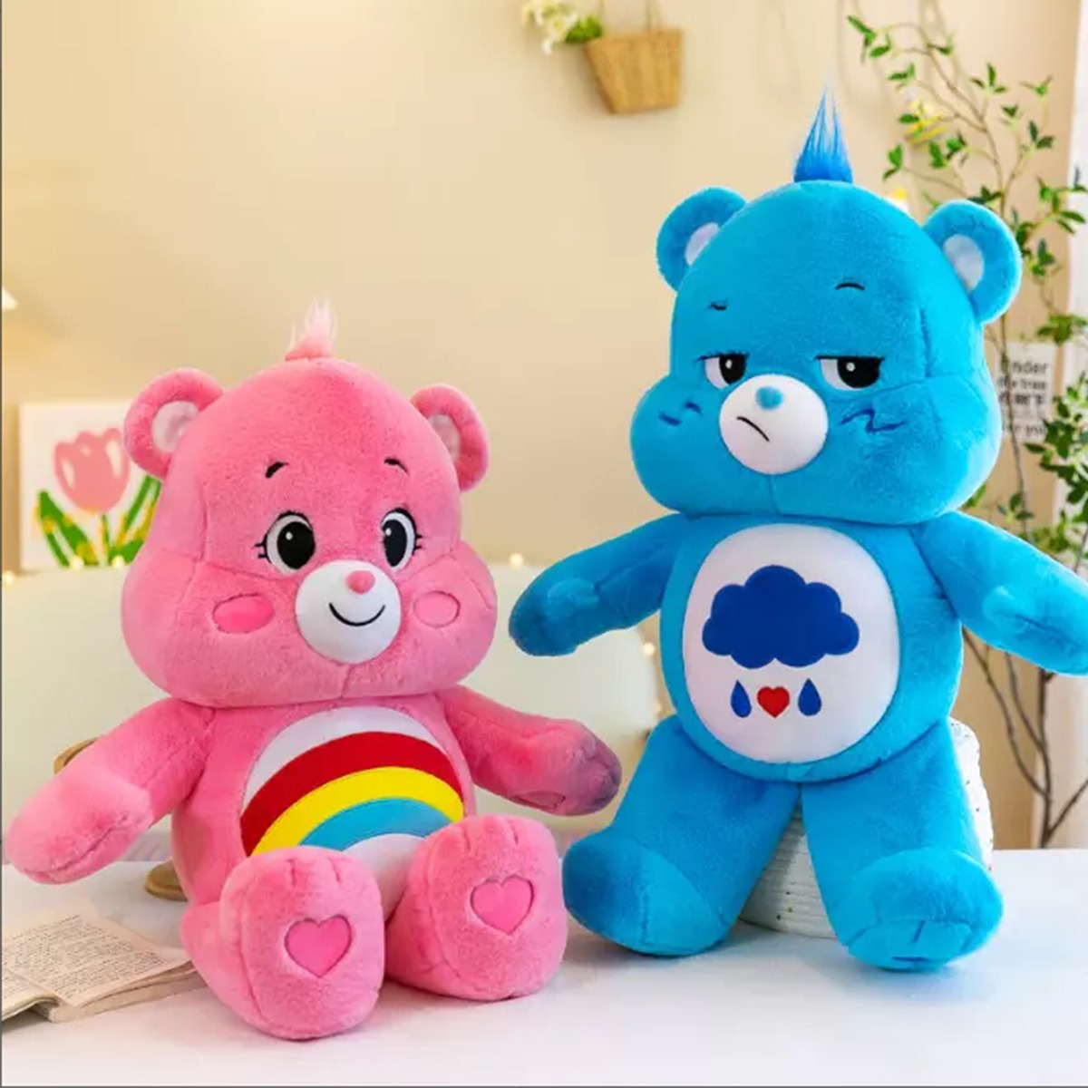 Ursinhos Carinhosos Azul Zangado 48 Cm Foto Real Do Produto - Imagem 6