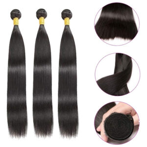 Aplique Cabelo Liso Com Natural Humano Brasileiro 3pcs 50cm