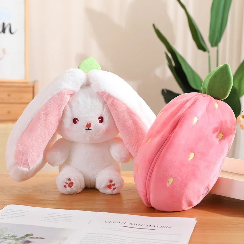 2 Peças De Pelúcia Infantil De 18 Cm Que Vira Coelhinho Da P - Imagem 8