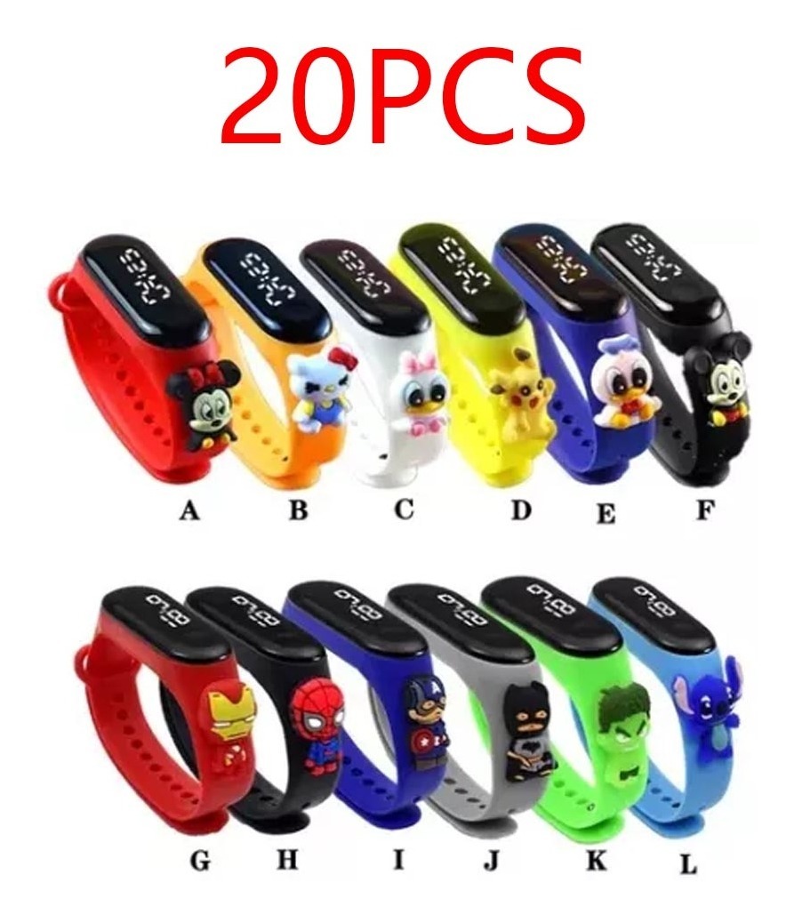 Relógio Infantil, Pulseira Led, Presente De Desenho Animado,