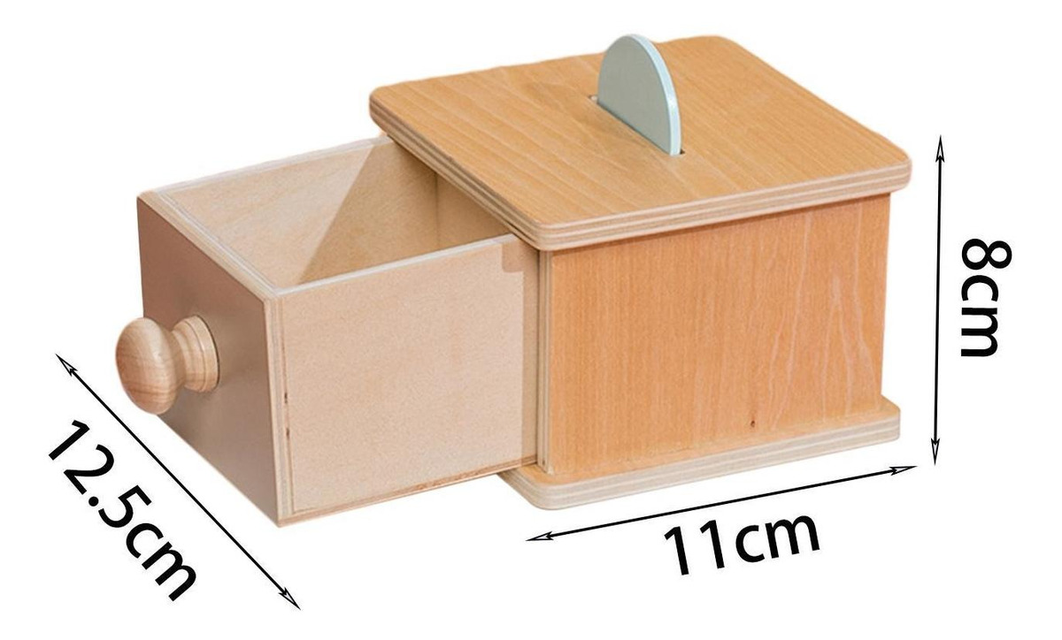 Caixa De Permanência De Objetos Montessori Habilidades - Imagem 4