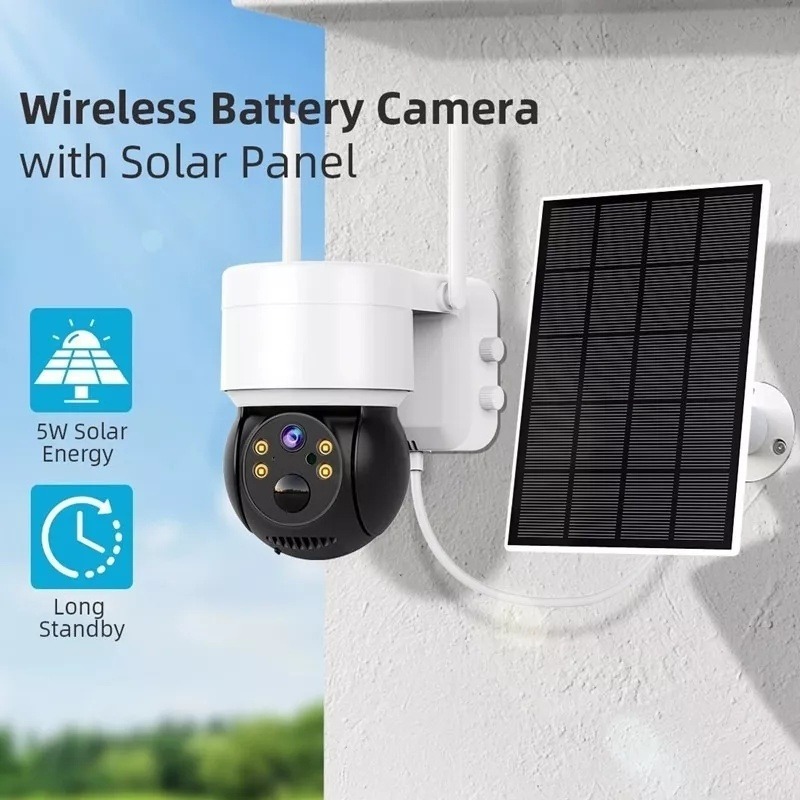 Allyson Câmera Solar Hd Wifi 1080p Ptz Security Camcorder Qw - Imagem 10