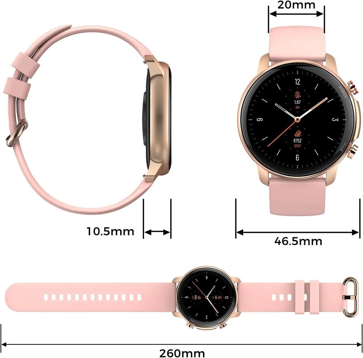 Smartwatch Para Homens Mulheres 5atm Relógios De Fi - Imagem 5