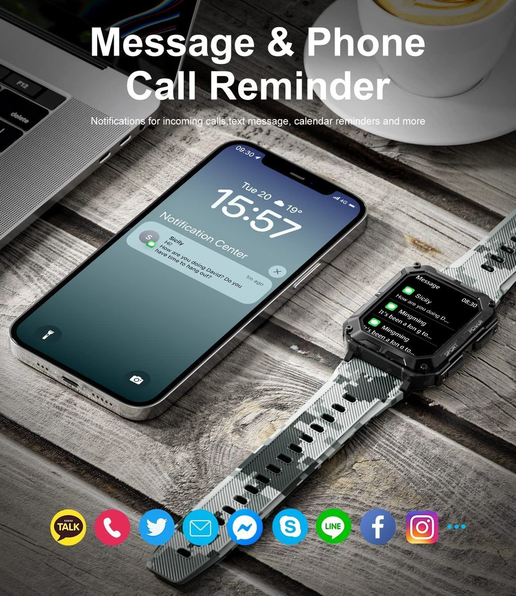 Relógios Inteligentes Para Homens Bluetooth Call - Imagem 4