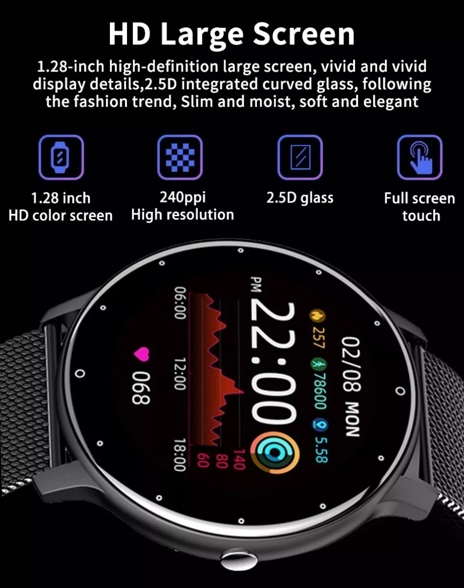 Relógio Inteligente Filiekeu Fashion Bluetooth Esportivo Par - Imagem 5