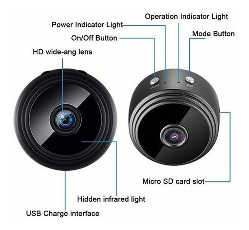 2x Câmera Espiã Miniatura Hd Wifi 1080p Com Visão Noturna - Imagem 6