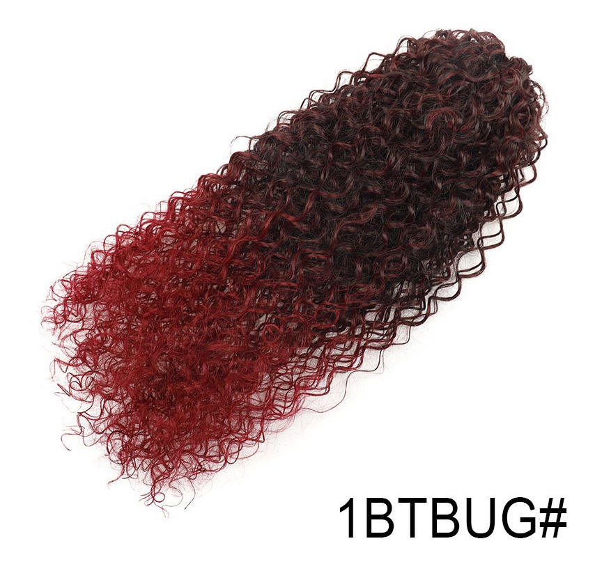 2pcs Longa Cacheada De Cabeça 60cm Wig De Peruca Africana - Imagem 2