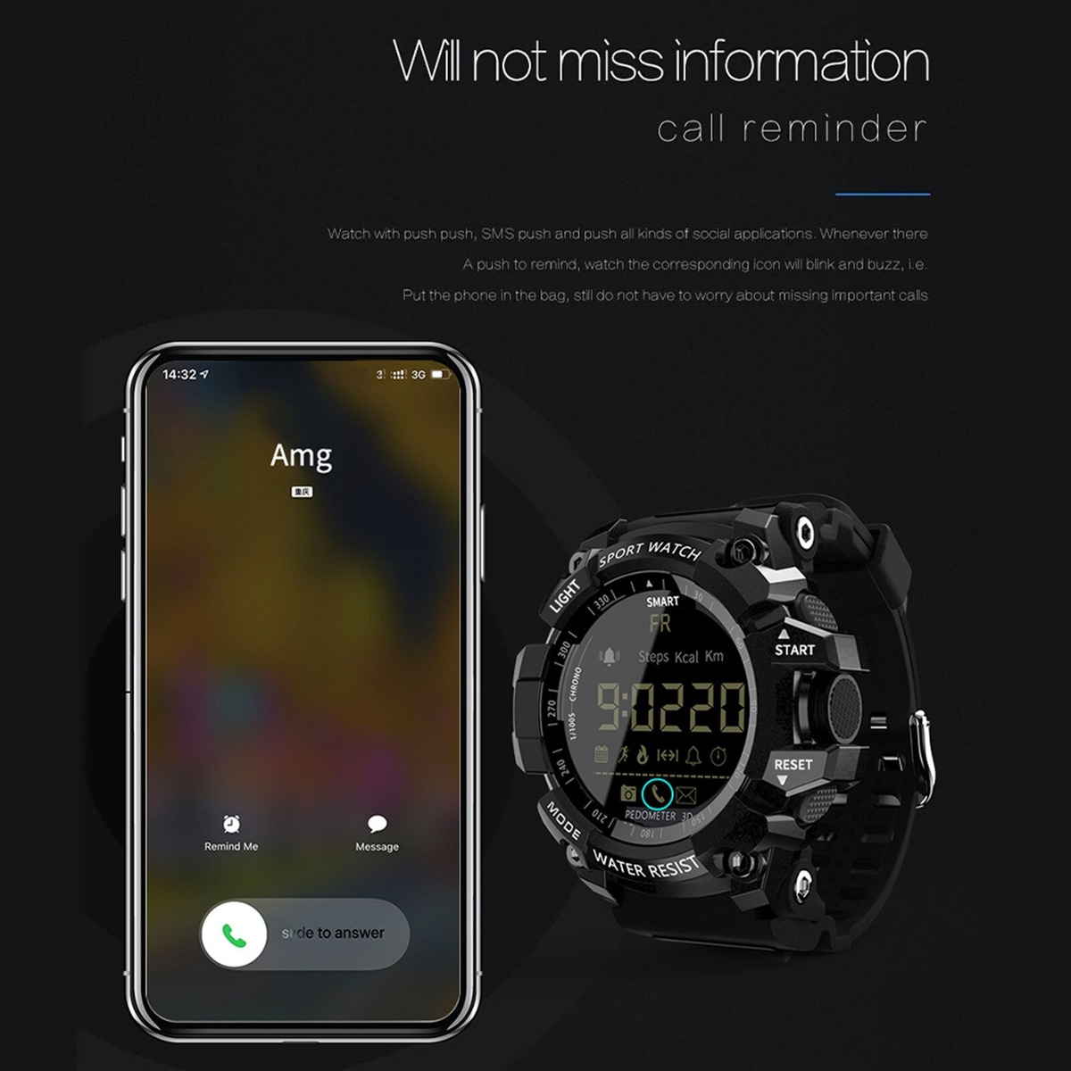 Smartwatch Masculino Robusto Lokmat Mk16 Military A - Imagem 4