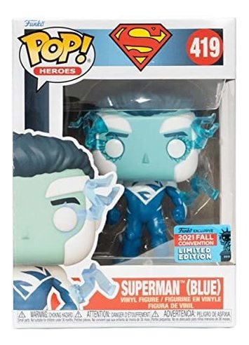 Boneco De Vinil Funko Superman Blue Pop 2021 - Imagem 3