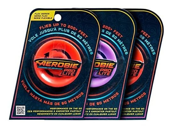Aerobie Pro Lite 3 Unidades De Discos De Arremesso Em Miniat