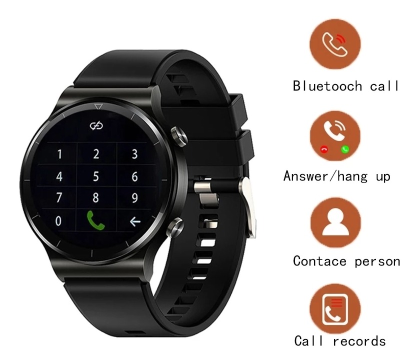 Para Huawei Xiaomi Novo Nfc Bluetooth Impermeável Relógio In - Imagem 2