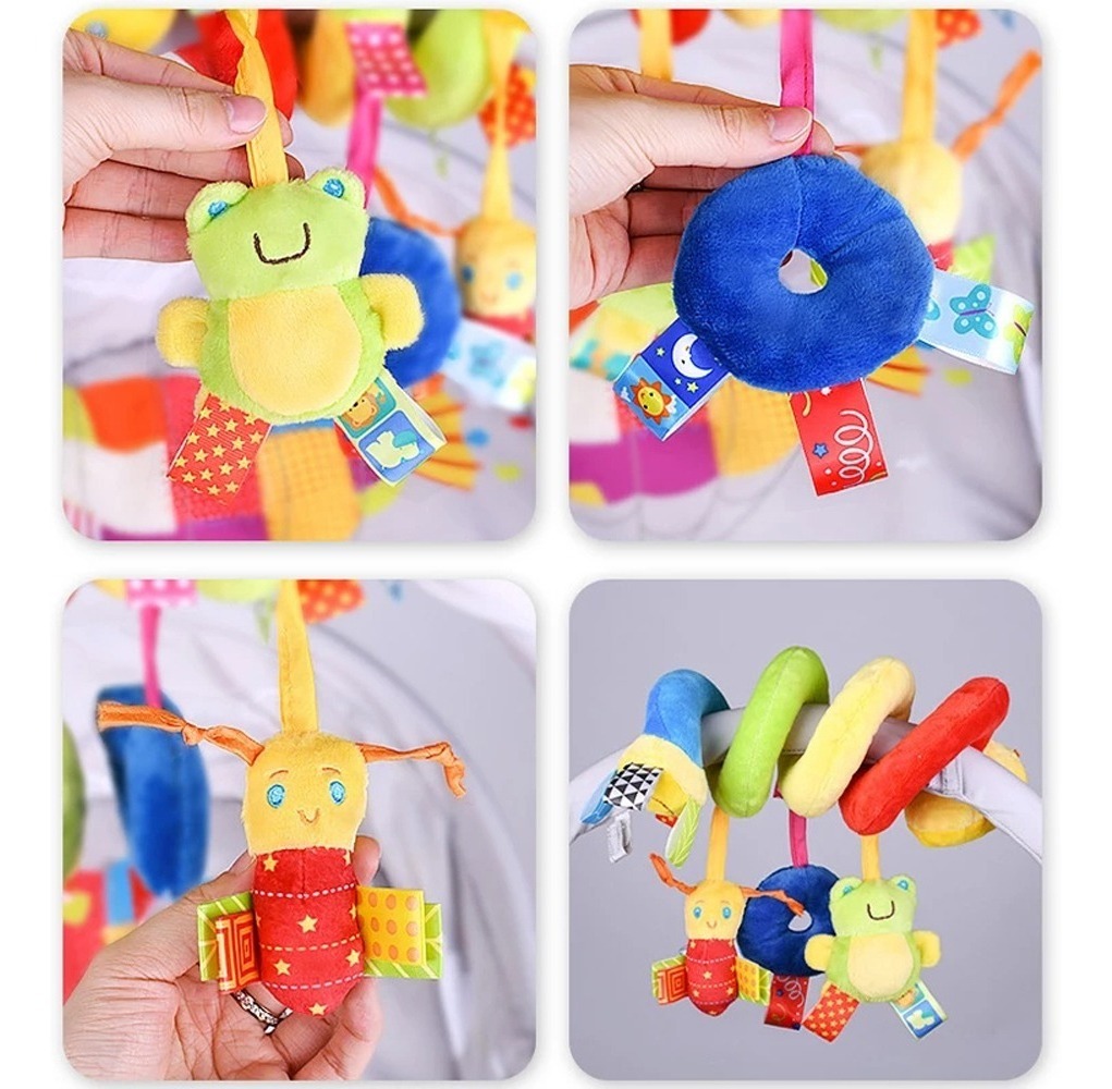 Carrinho De Bebê Espiral Móvel Menina+meias E Chocalhos De P - Imagem 7