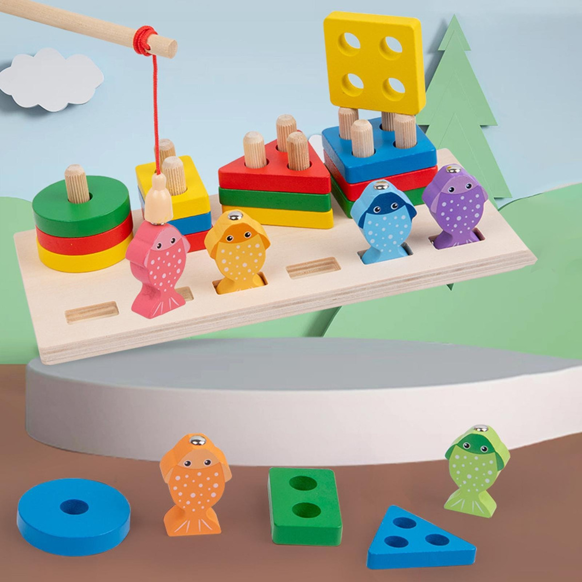 Conjunto De De Pesca Montessoriana Educativo Compatível Com - Imagem 5
