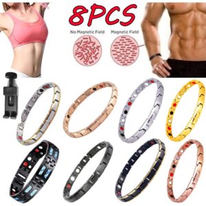 Pulseira De Desintoxicação Linfática 8pcs Pulseira De Terapi