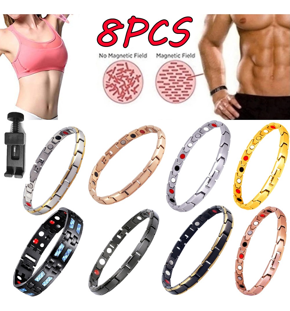 Pulseira De Desintoxicação Linfática 8pcs Pulseira De Terapi
