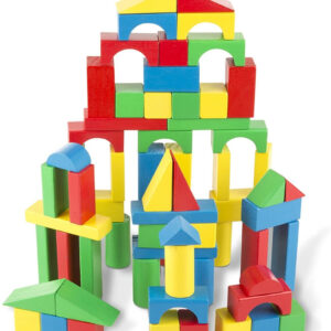 Conjunto De Blocos De Madeira Melissa E Doug De 100 Peças