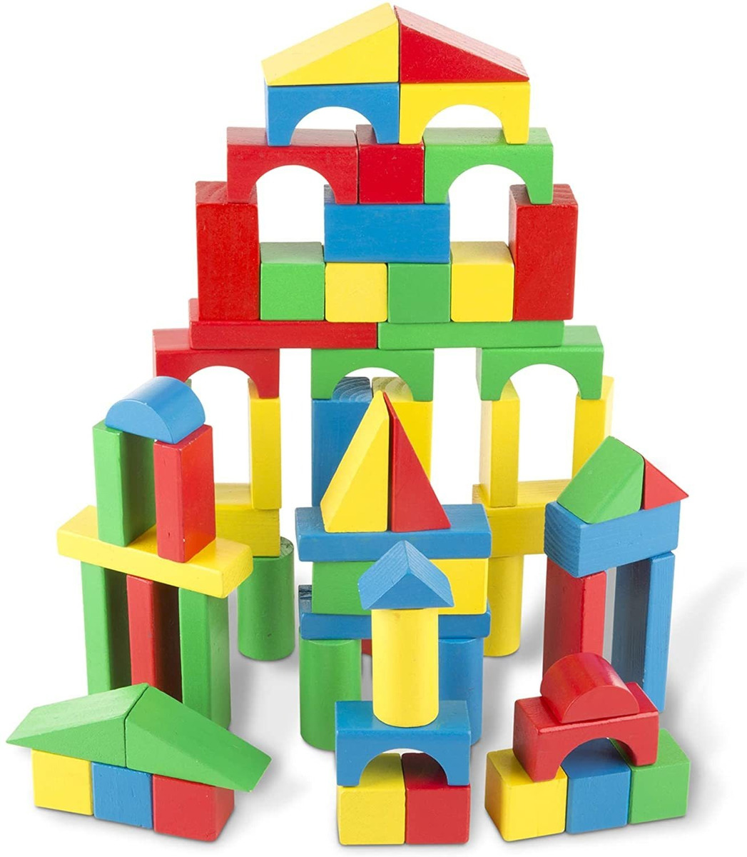 Conjunto De Blocos De Madeira Melissa E Doug De 100 Peças