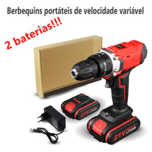 Martelete Perfurador Rompedor 21v 3000rpm Broca 2 Baterias-f