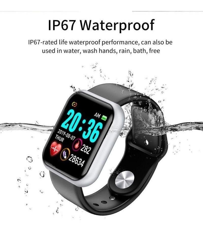 Y68 À Prova D' Água Rosa Digital Smartwatch Mulh - Imagem 7